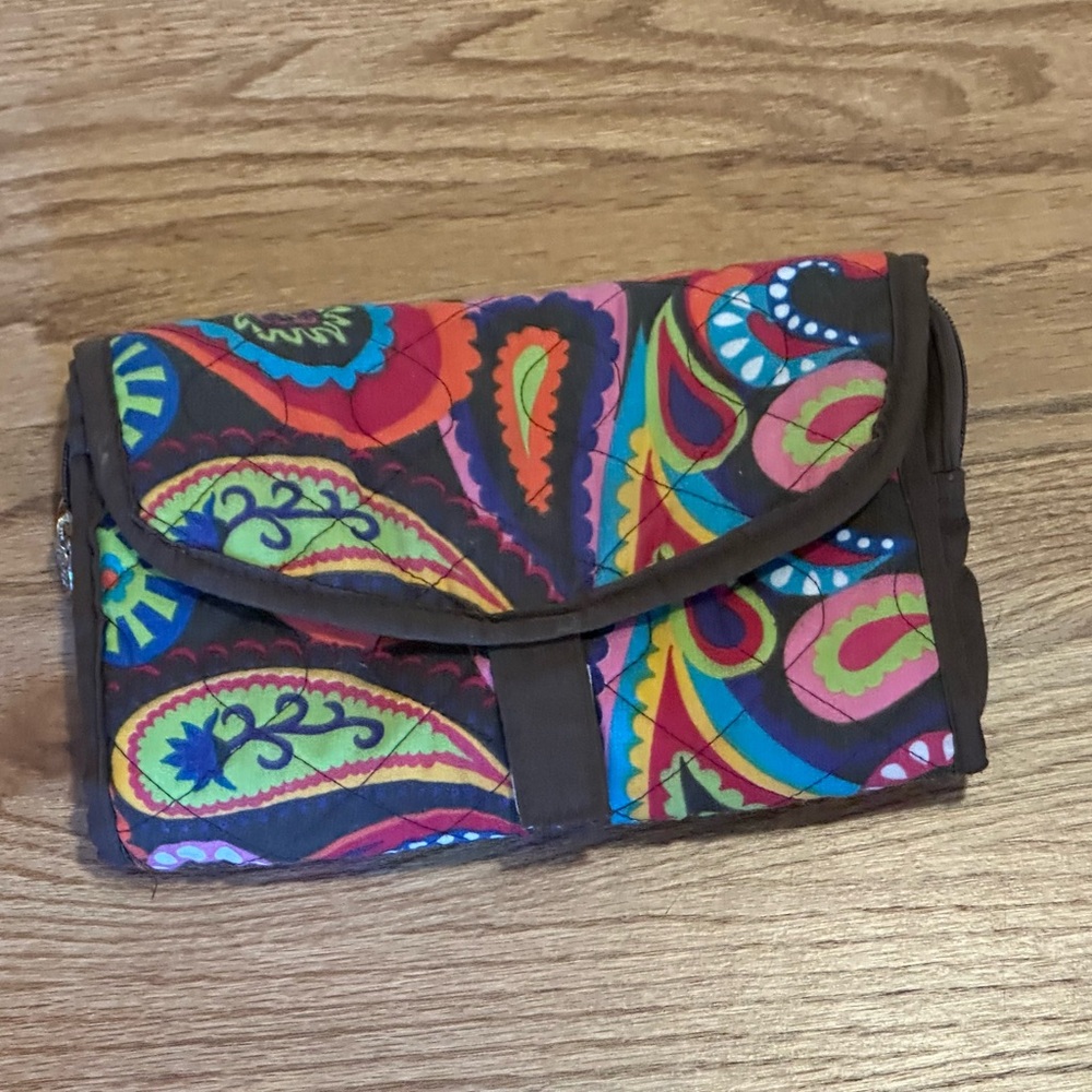 Buckhead Betties Hanging Toiletry Bag in Brown Floral Paisley Pattern